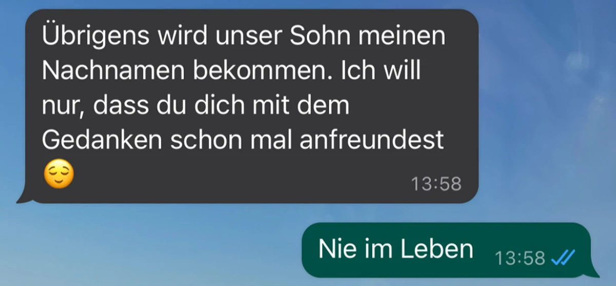 Plötzlich wird er Vater und dann das