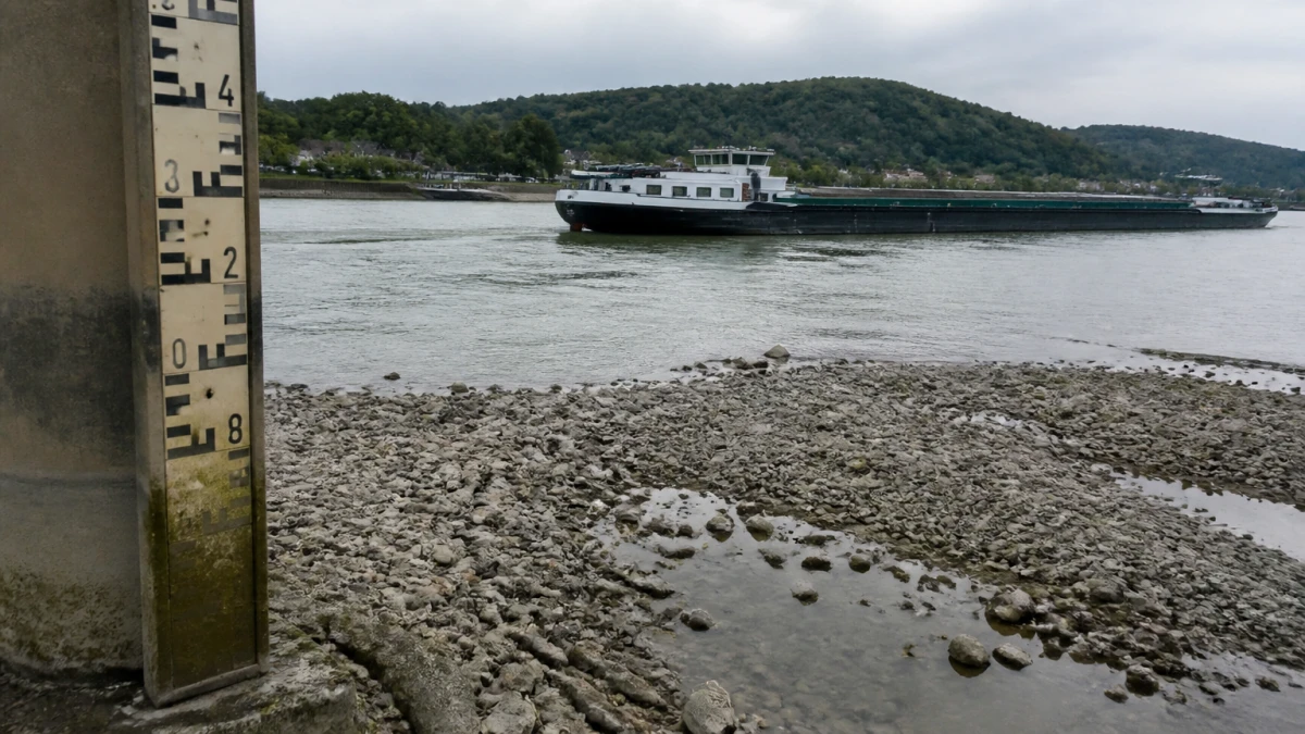 Rhein-Pegel auf Rekordtief: ZTG warnt – 95 Prozent der Tankschiffe fallen aus