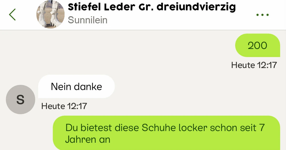 Sie hat die seit 7 Jahren im Angebot