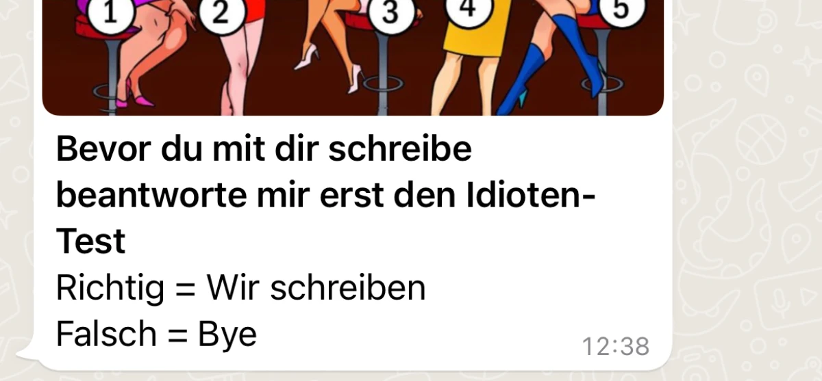 Sie stellt ihm nur diese eine Frage
