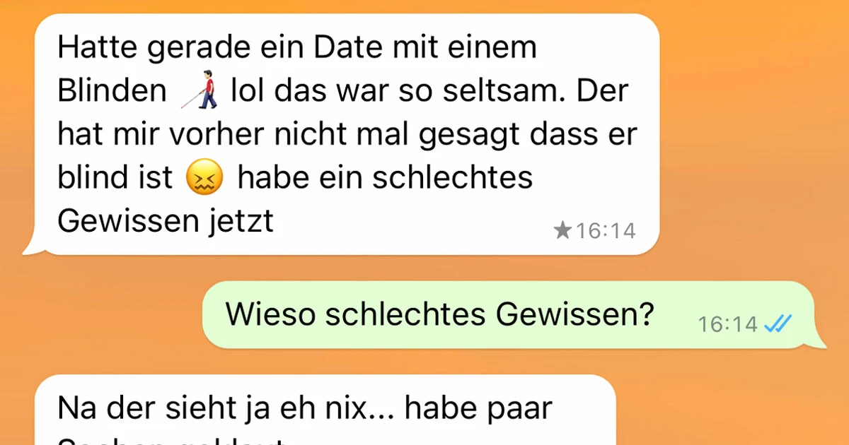 Sie beklaut einfach einen Blinden