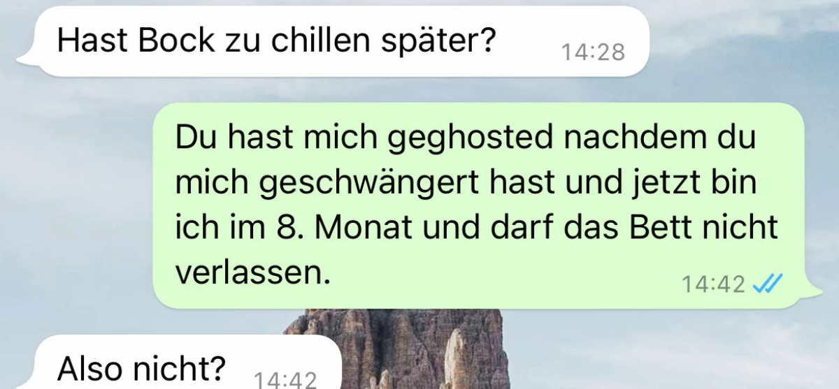 Er hat sie einfach 8 Monate geghosted