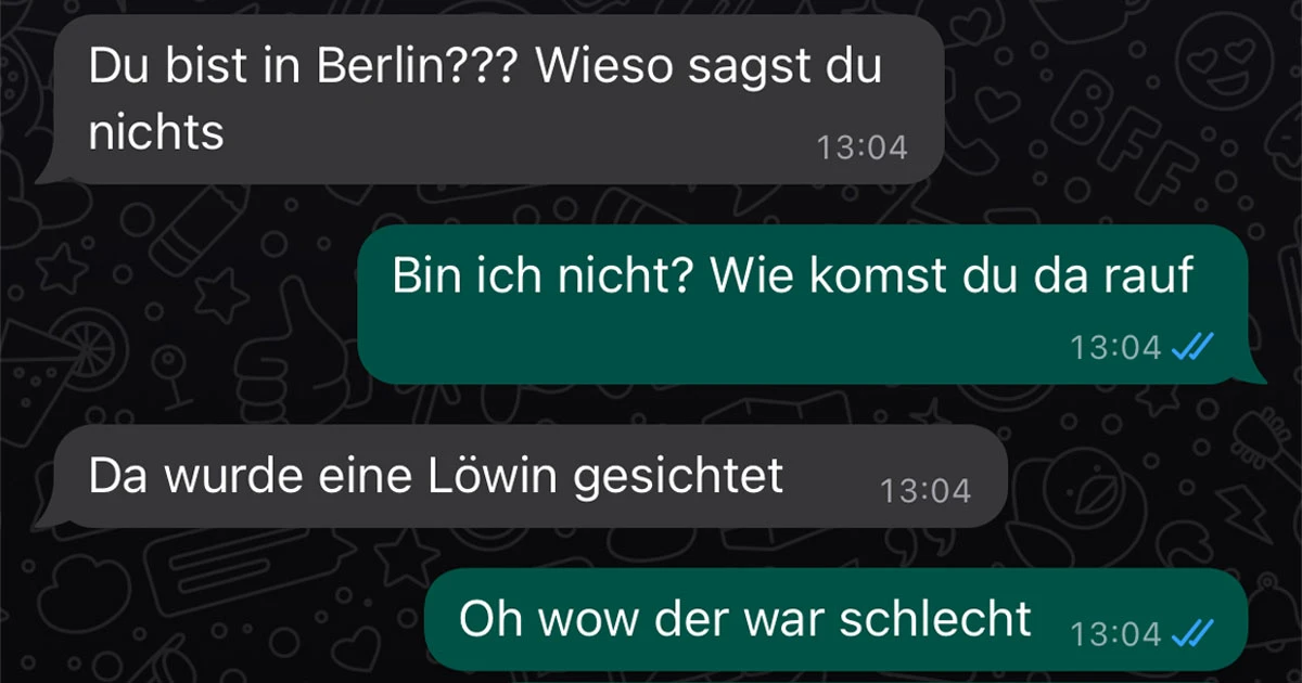 Die Nachricht wird ihm zum Verhängnis