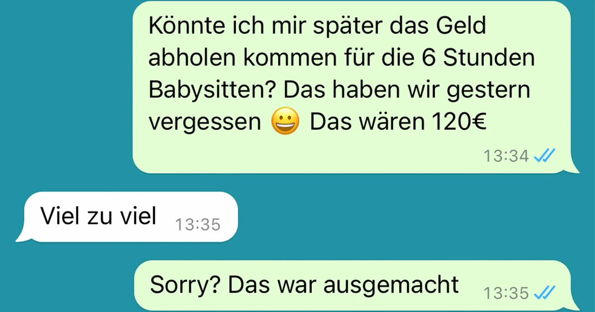 An Abmachungen sollte man sich halten