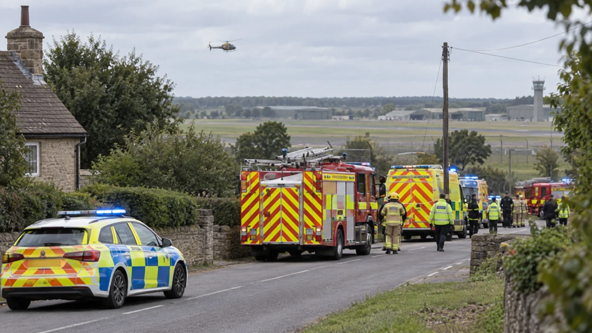 Polizei räumt Whelford nahe RAF Fairford nach Sprengstoff-Festnahmen
