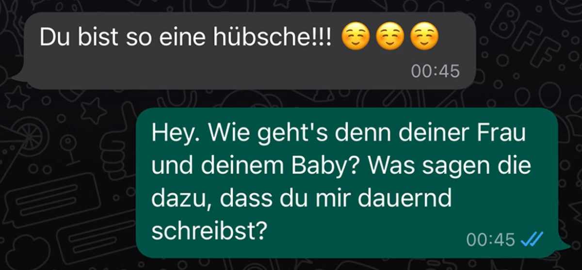 Er hätte ihr nie schreiben dürfen