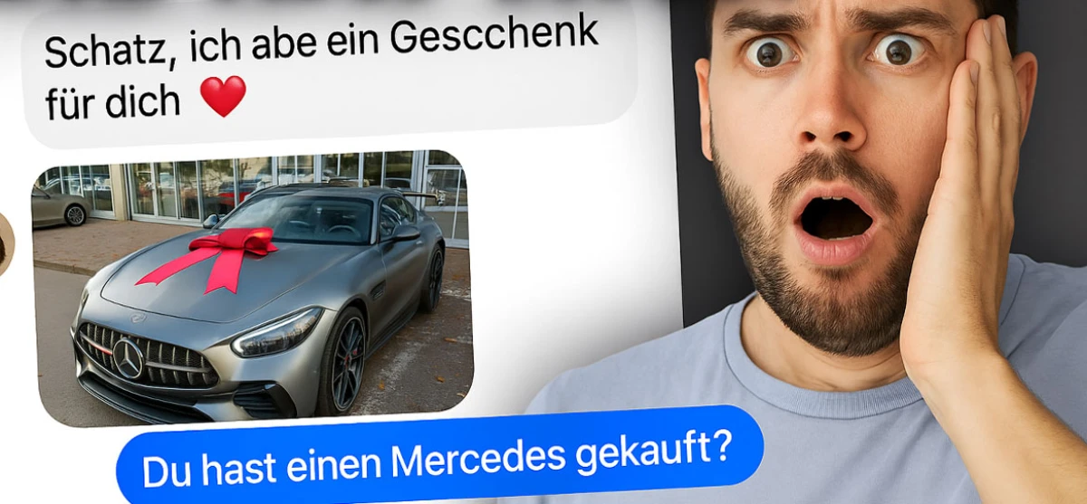 Sie kauft ihm einfach einen Mercedes đ