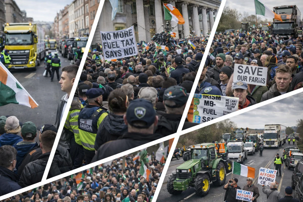 Irlands Treibstoffproteste trocknen Hunderte Tankstellen aus und blockieren Depots