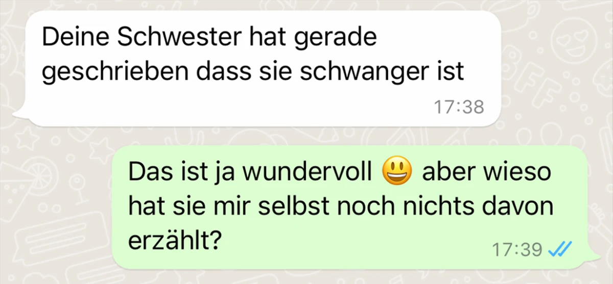 Seine Schwägerin bekommt ein Baby (von ihm)