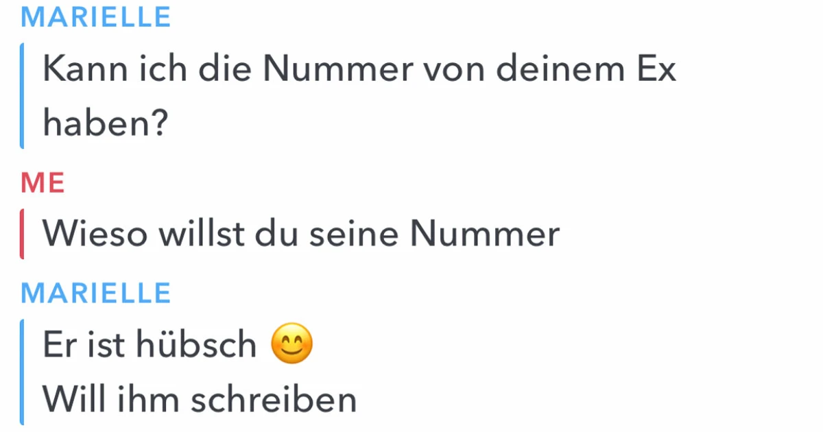 Wenn man als gute Freundin die Handynummer will