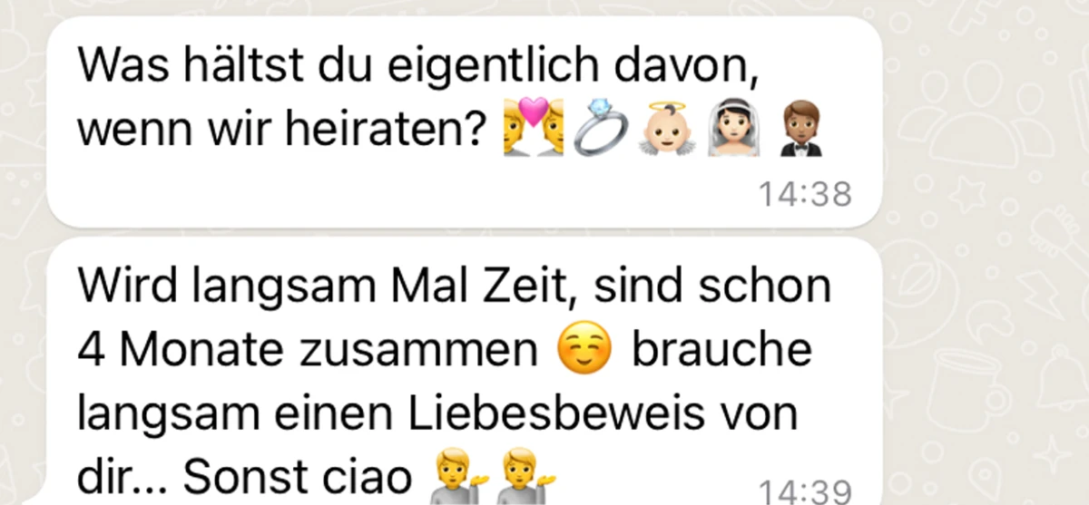 Der Liebesbeweis ist etwas zu viel des Guten