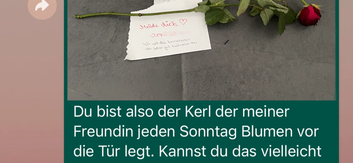Jeden Sonntag liegt da diese Rose