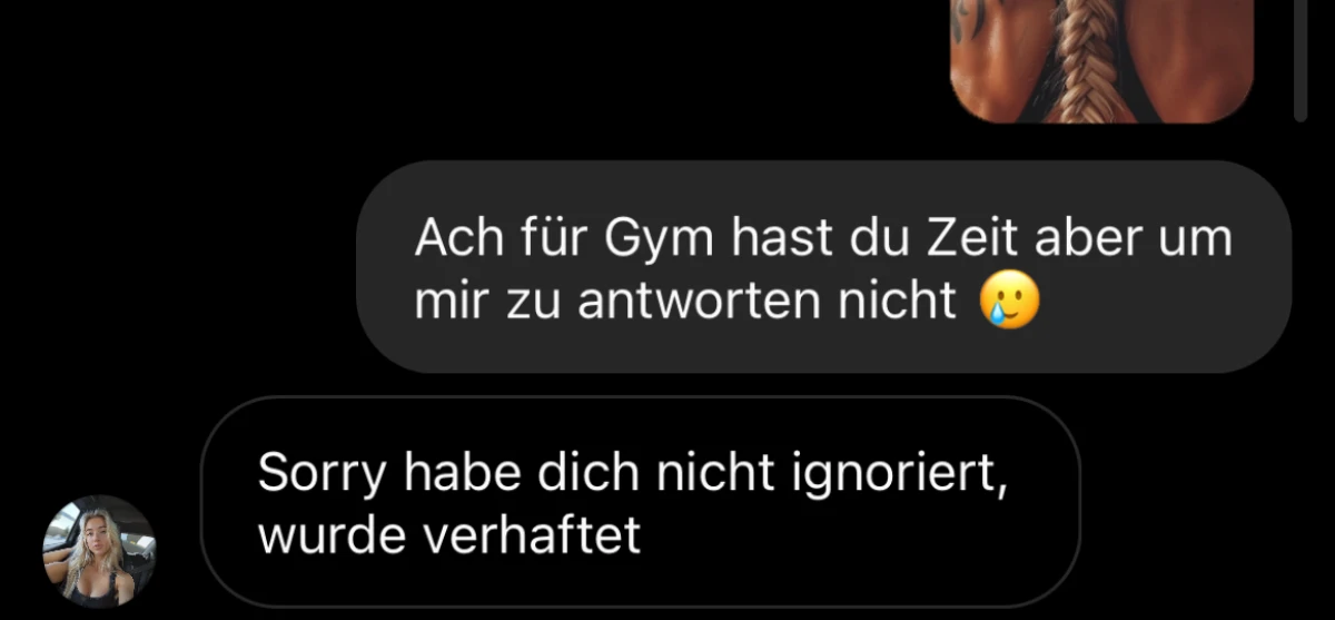 Sie wurde einfach verhaftet