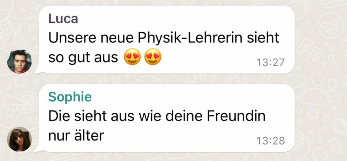Wenn du eine neue Lehrerin bekommst