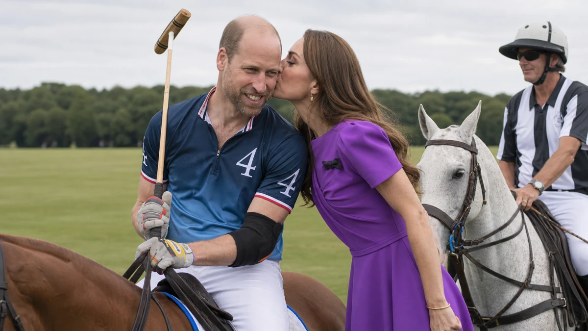 Seltener Kuss nach Polosieg: Kate und William durchbrechen royale Zuneigungsregel