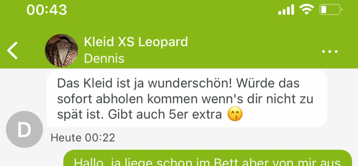 Sie wollte doch nur ihr Kleid verkaufen