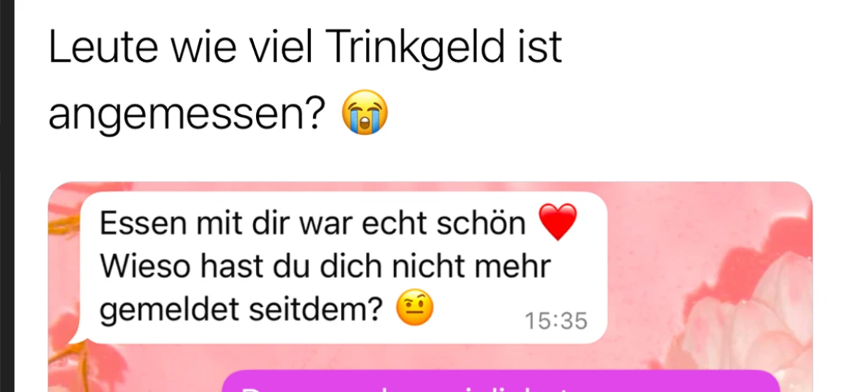 Ist das wirklich zu wenig Trinkgeld đ