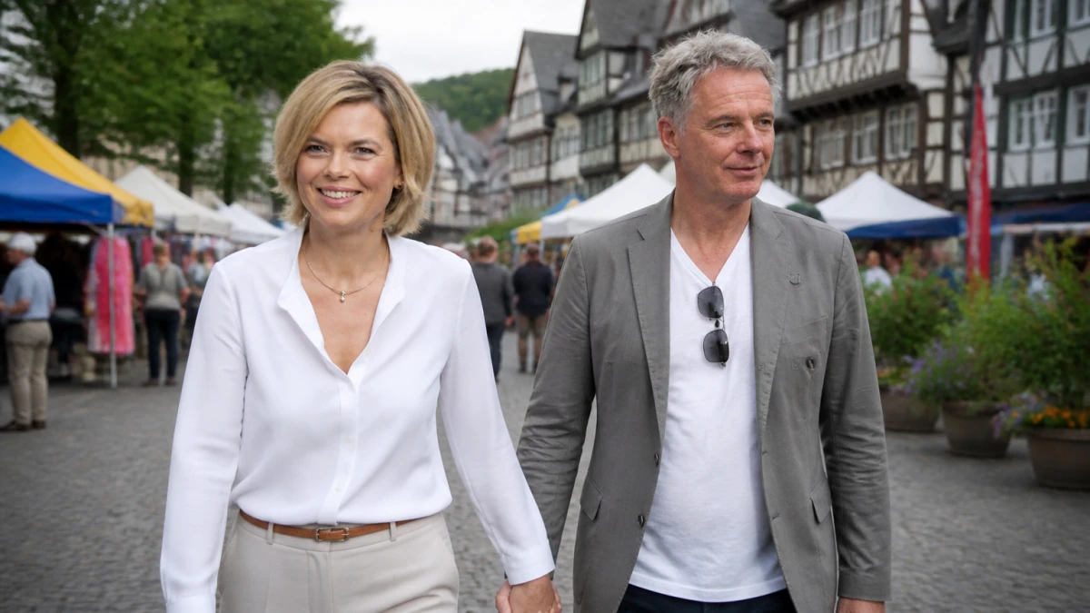Händchen haltend in Idar-Oberstein: Julia Klöckner und Jörg Pilawa zeigen sich als Paar