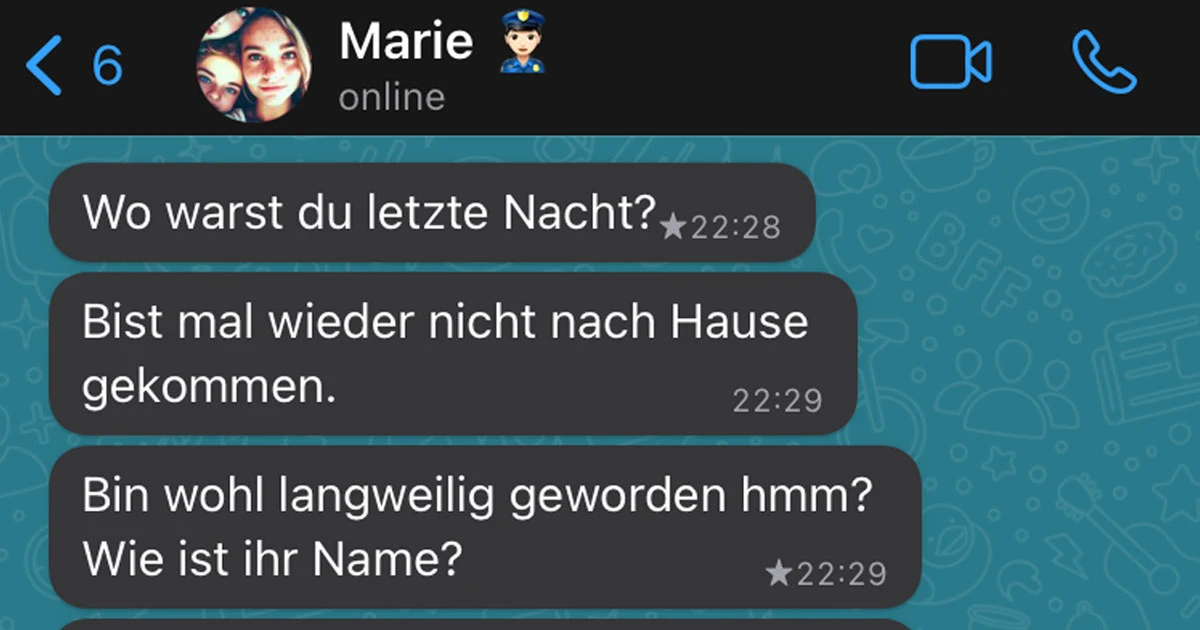 Er war letzte Nacht nicht Zuhause