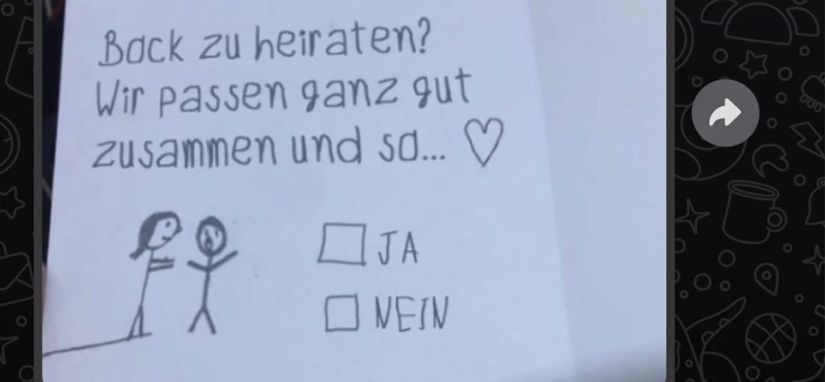 So macht man einfach keinen Heiratsantrag