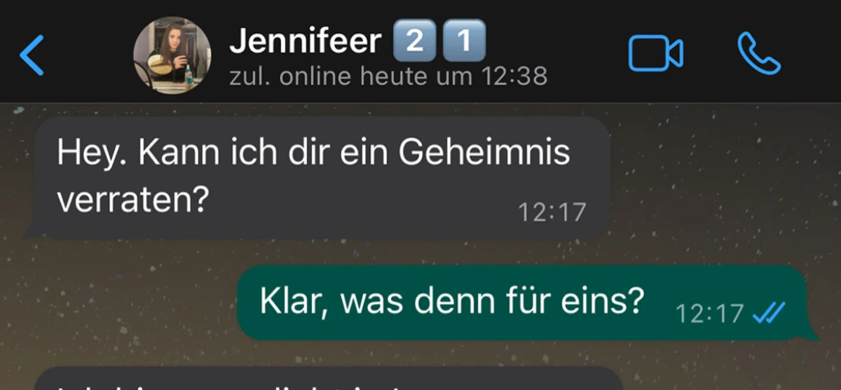 Sie hat ein kleines Geheimnis