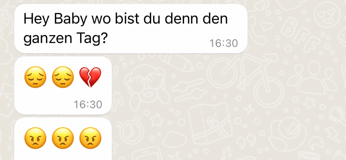 Sie war auf einer Beerdigung