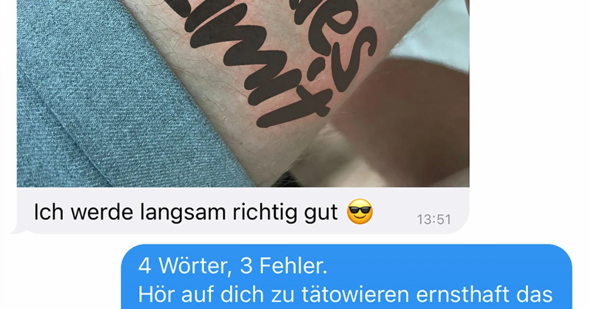 Er bemerkt die Fehler nicht einmal