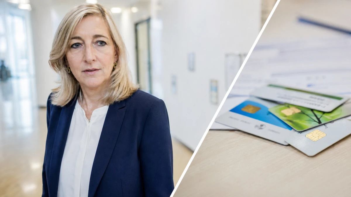 Gesundheitsministerin Nina Warken bei einem politischen Termin zur Gesundheitsreform