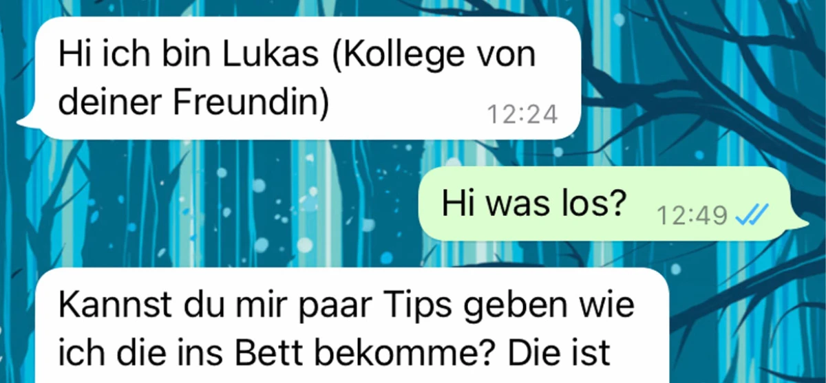 Was bildet er sich nur ein?