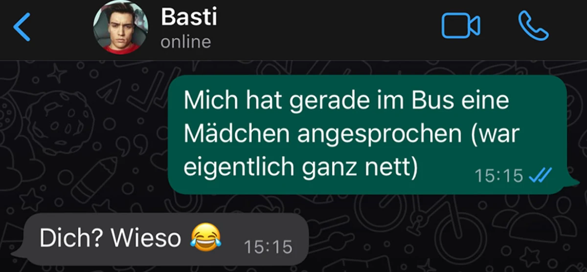 Wenn man im Bus angesprochen wird