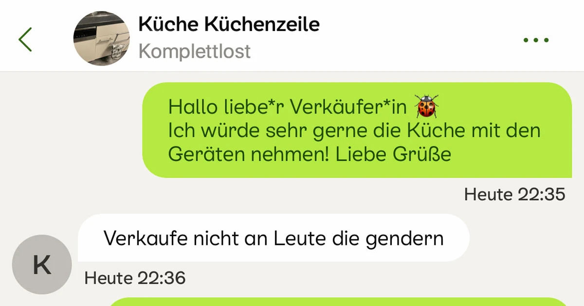Er wird nie wieder unfreundlich sein