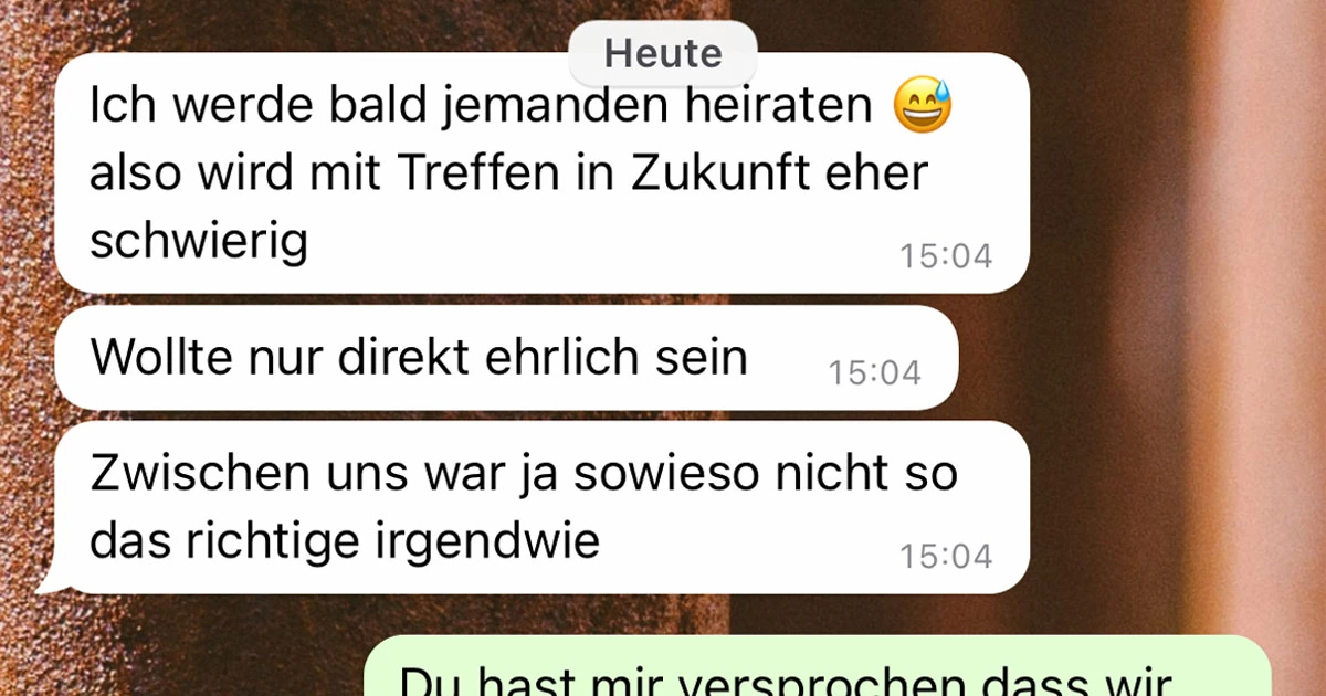 Die Hochzeit muss wohl abgesagt werden