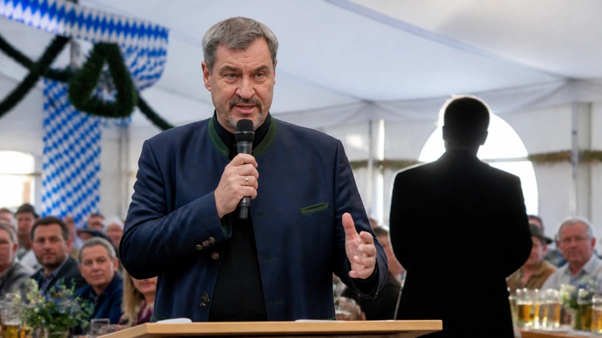 31-Jähriger attackiert Markus Söder bei Festakt mit Tomate