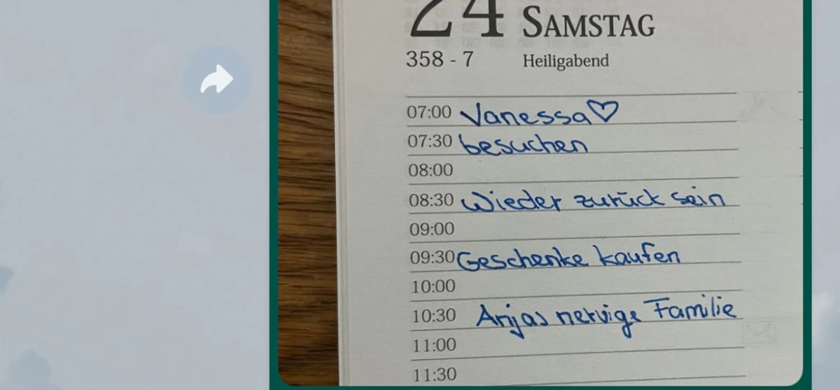 Er hat einen richtigen Plan für diesen Tag