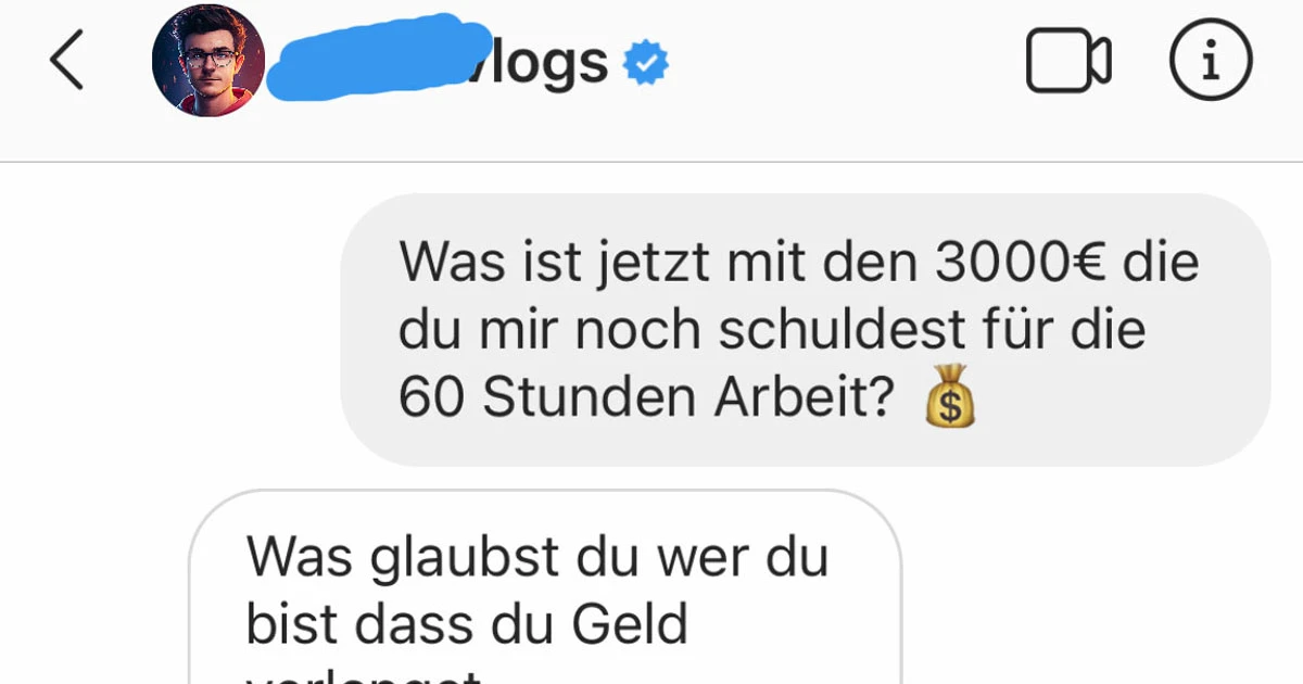 Wenn ein YouTuber Geld sparen will und es beim Anwalt endet
