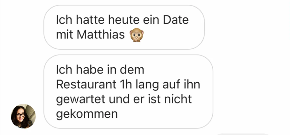 Sie hat sich einfach im Tag geirrt
