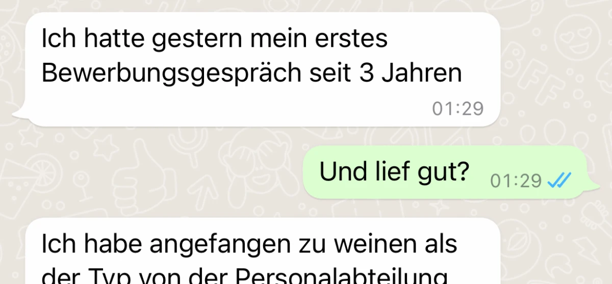 Sie wollte doch nur einen neuen Job