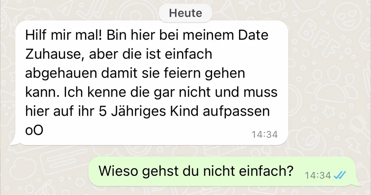 Er muss einfach auf ihr Kind aufpassen