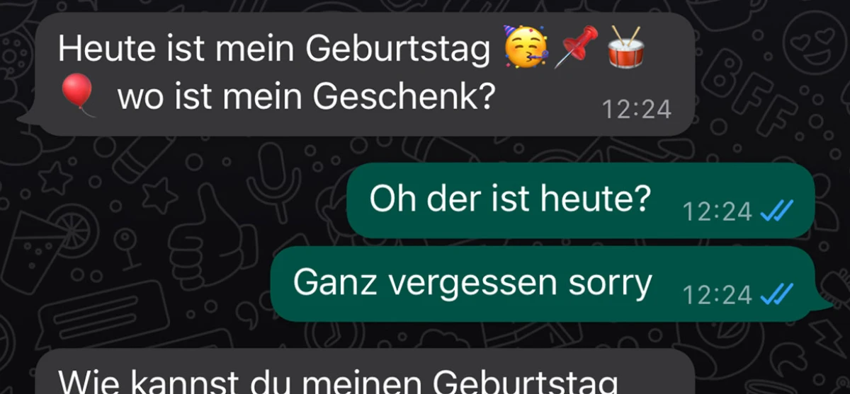 Wenn man den Geburtstag vergisst