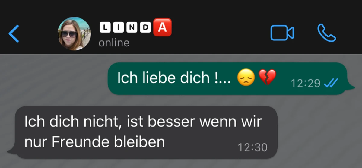 Ihr Freund soll es nie erfahren