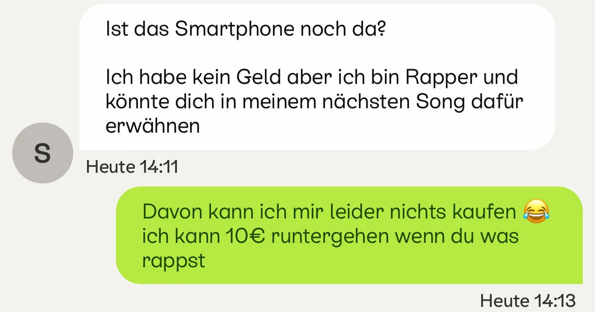 Ein neues Smartphone wird er so nicht bekommen