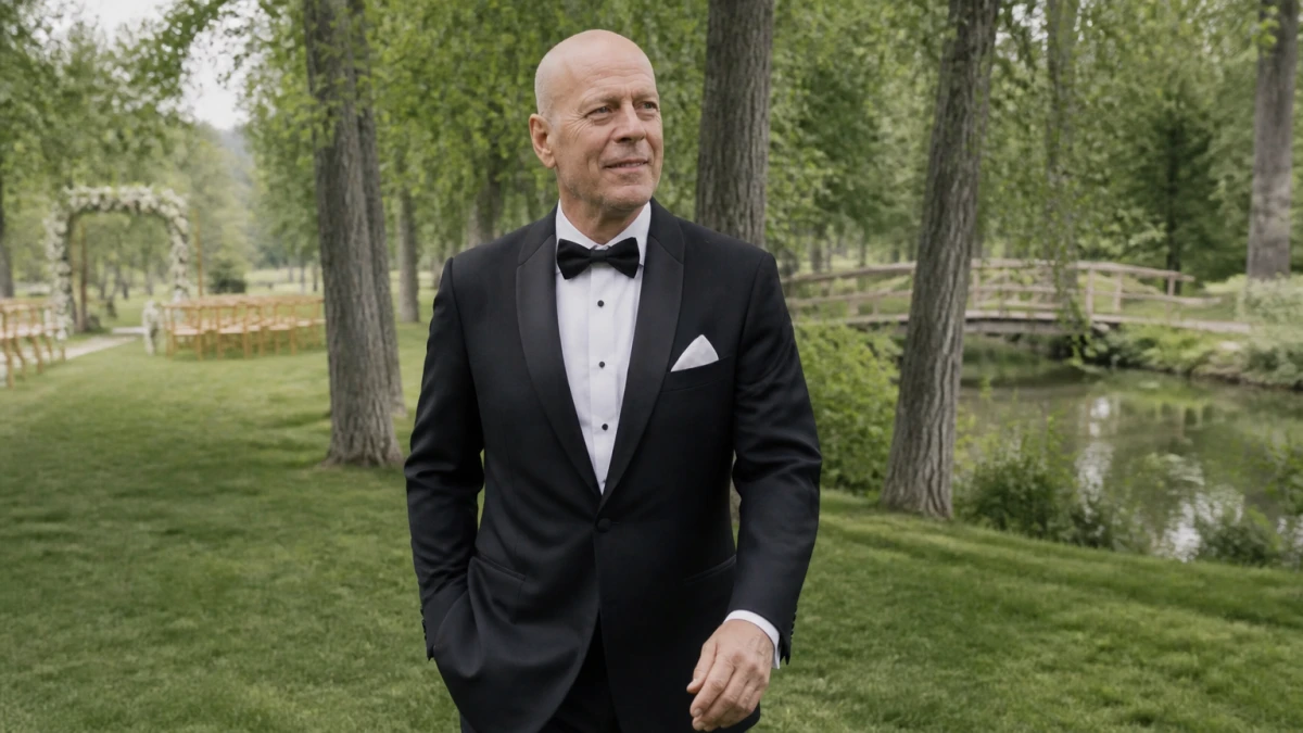 Bruce Willis umarmt Tochter Tallulah bei ihrer Trauung in Idaho