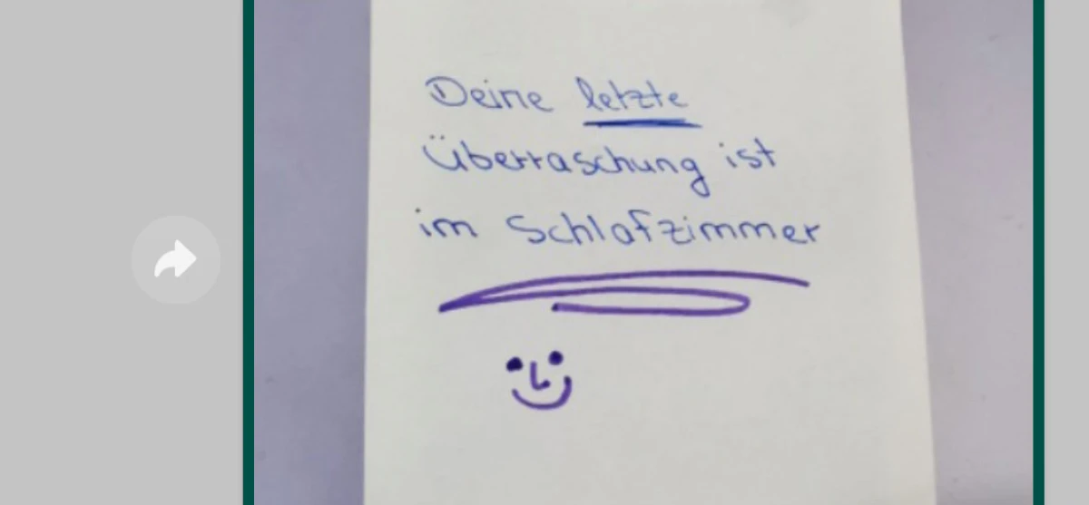Sie hat ihm das zum Abschied dagelassen