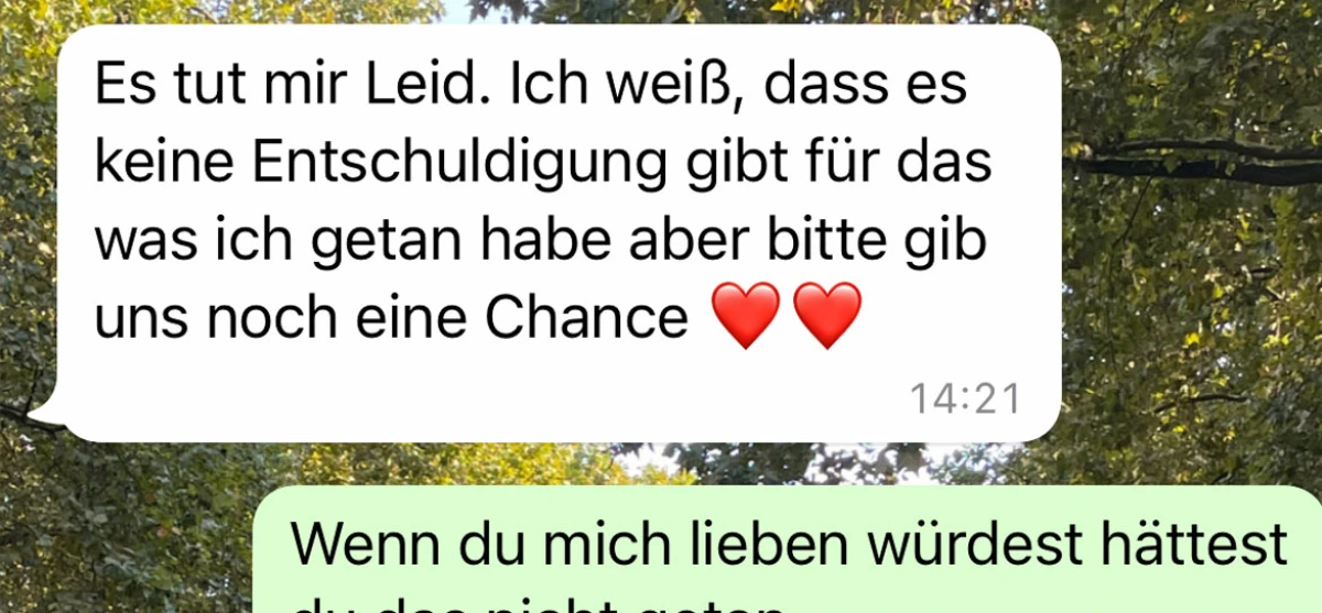 Sie kann ihm nicht verzeihen