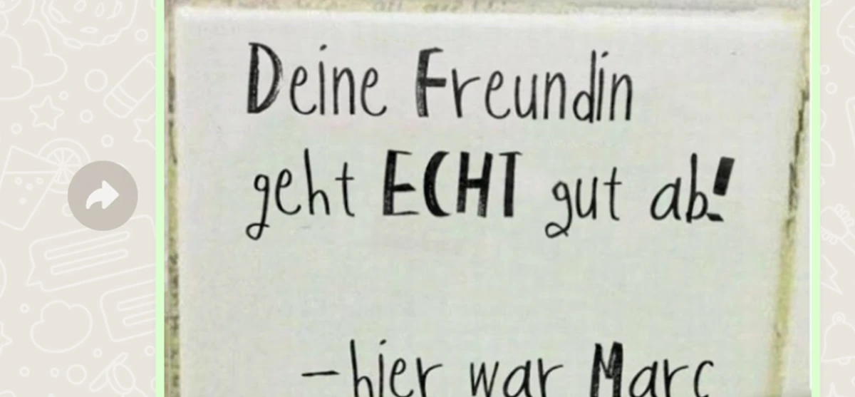 Er hat ihr eine Nachricht hinterlassen
