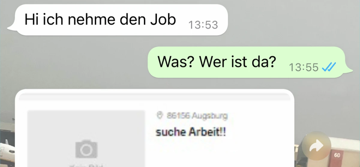 Er will unbedingt bei ihm anfangen
