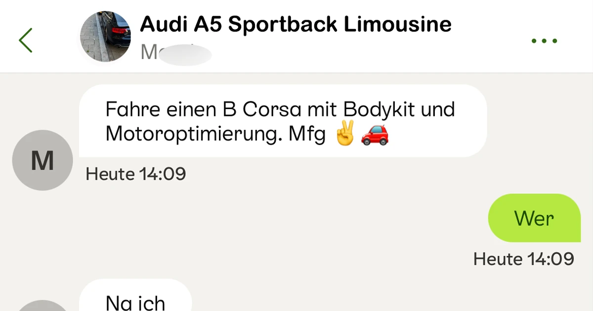 Er will einfach das Auto tauschen