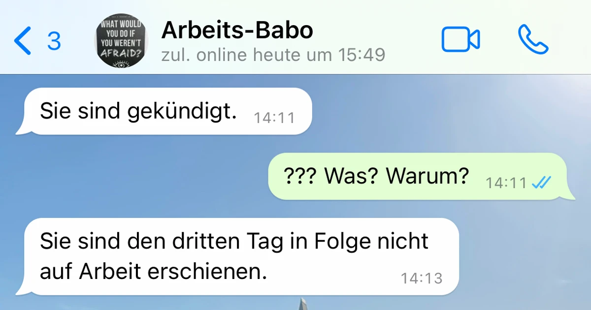Sie wird einfach gekündigt deshalb