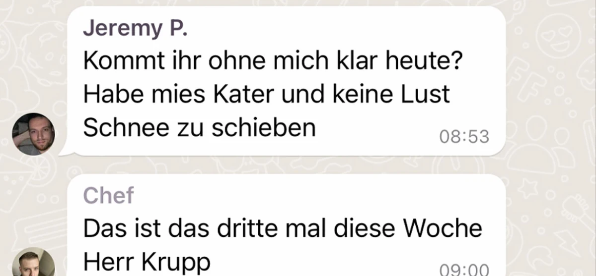 Wenn dein Chef in der selben Gruppe ist