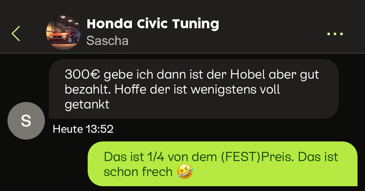 Er wollte dieses Auto so gerne